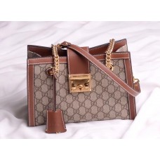 Gucci Brown Padlock Small GG Shoulder Bag