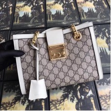 Gucci White Padlock Small GG Shoulder Bag