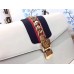 Gucci White Sylvie Medium Top Handle Bag