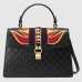 Gucci Black Sylvie Medium Signature Leather Bag