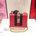 Gucci Red Leather Sylvie Mini Chain Bag