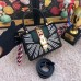 Gucci Black Satin Sylvie Crystal Mini Bag