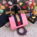 Gucci Pink Satin Sylvie Crystal Mini Bag