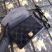 Gucci Black Sylvie GG Velvet Small Shoulder Bag