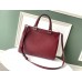 Gucci Zumi Burgundy Grainy Leather Medium Top Handle Bag