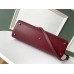 Gucci Zumi Burgundy Grainy Leather Medium Top Handle Bag