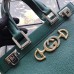 Gucci Zumi Small Top Handle Bag In Green Grainy Leather