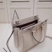 Gucci Zumi Small Top Handle Bag In White Grainy Leather