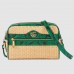 Gucci Online Exclusive Ophidia Mini Bag With Green Snakeskin