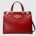 Gucci Zumi Medium Top Handle Bag In Red Calfskin