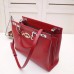 Gucci Zumi Medium Top Handle Bag In Red Calfskin