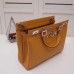 Gucci Zumi Medium Top Handle Bag In Burnt Orange Grainy Leather