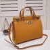 Gucci Zumi Medium Top Handle Bag In Burnt Orange Grainy Leather