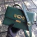 Gucci Zumi Small Shoulder Bag In Green Grainy Leather