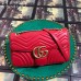 Gucci Red GG Marmont Medium Matelasse Shoulder Bag