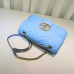 Gucci Blue GG Marmont Medium Matelasse Shoulder Bag