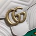 Gucci White GG Marmont Medium Matelasse Shoulder Bag