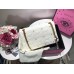 Gucci White GG Marmont Medium Studs Shoulder Bag