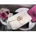 Gucci White GG Marmont Medium Studs Shoulder Bag