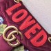 Gucci Bordeaux GG Marmont Medium Velvet Should Bag