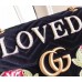 Gucci Black GG Marmont Medium Velvet Should Bag