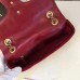 Gucci Bordeaux GG Marmont Small Velvet Shoulder Bag