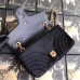 Gucci Black GG Marmont Small Velvet Shoulder Bag