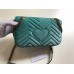 Gucci Green GG Marmont Small Velvet Shoulder Bag