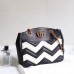 Gucci Black/White GG Marmont Medium Tote Bag