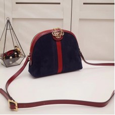 Gucci Blue Ophidia Suede Small Shoulder Bag