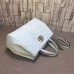 Gucci White GG Marmont Medium Matelasse Top Handle Bag