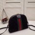 Gucci Black Ophidia Suede Small Shoulder Bag