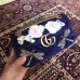 Gucci Blue GG Marmont Embroidered Velvet Mini Bag