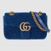 Gucci Black GG Marmont Mini Velvet Shoulder Bag