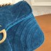 Gucci Black GG Marmont Mini Velvet Shoulder Bag