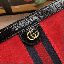 Gucci Red Suede Ophidia Small Shoulder Bag