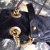 Gucci Black GG Marmont Mini Velvet Shoulder Bag