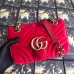 Gucci Red GG Marmont Mini Velvet Shoulder Bag