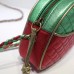 Gucci Green/Red Laminated Leather Mini Bag