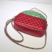 Gucci Green/Red Laminated Leather Mini Bag