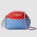 Gucci Red/Blue Laminated Leather Mini Bag
