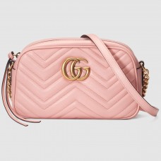 Gucci Pink GG Marmont Small Camera Shoulder Bag