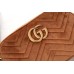 Gucci Brown GG Marmont Velvet Small Shoulder Bag