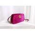 Gucci Fuchsia GG Marmont Velvet Small Shoulder Bag