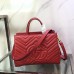 Gucci Red GG Marmont Small Matelasse Top Handle Bag