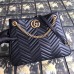 ‎Gucci Black GG Marmont Medium Shopping Bag