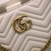 Gucci White GG Marmont Medium Shopping Bag