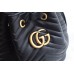 Gucci Black GG Marmont Bucket Bag