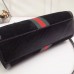 Gucci Black Suede Ophidia Medium Boston Bag