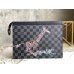 Louis Vuitton Pochette Voyage MM In Damier Graphite Canvas N64605 Louis Vuitton Pochette Voyage MM In Damier Graphite Canvas N64605